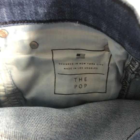 AYR Womens The Pop Jeans Size 29 Short Blue Wash Straight Leg Raw Hem - Picture 8 of 15